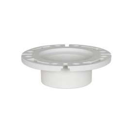 Open Flush to Floor Closet Flange with One-Piece Plastic Ring, 3in Hub, 4in Inside
