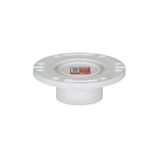 Total Knockout Closet Flange with One-Piece Plastic Ring, 3in Schedule 30 Hub