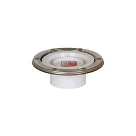 3in PVC Spigot Closet Flange with Stainless Steel Swivel Ring, Total Knockout