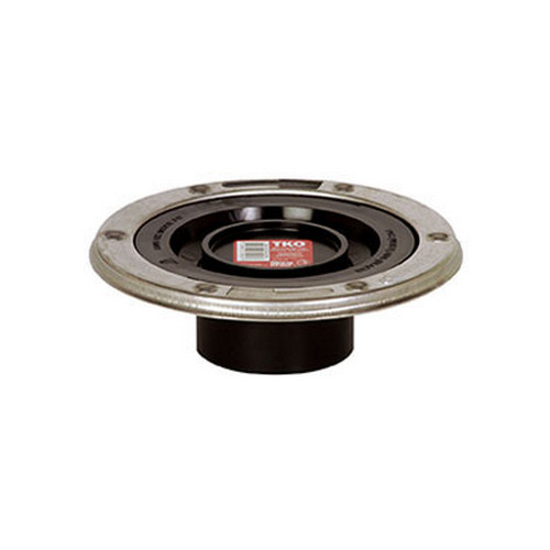 Total Knockout Closet Flange with Stainless Steel Swivel Ring, 3in Inside Fit