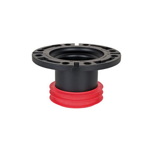 Push-Tite Closet Flange with Plastic Ring and 4in Tailpiece, 3in Inside