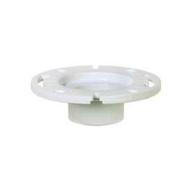 Open Closet Flange with One-Piece Plastic Ring, 3in Inside