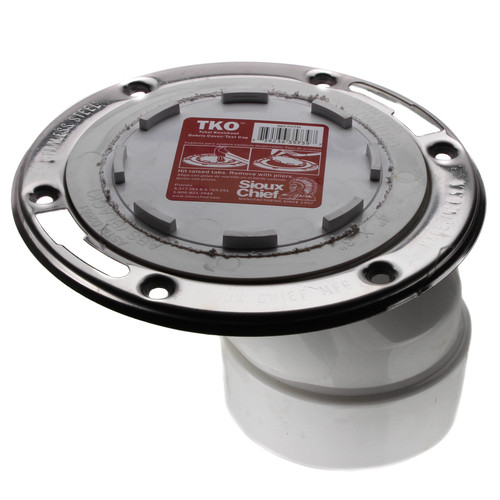 3in x 4in Full Flush, 889-Series Gasketed offset Closet Flange with Knockout