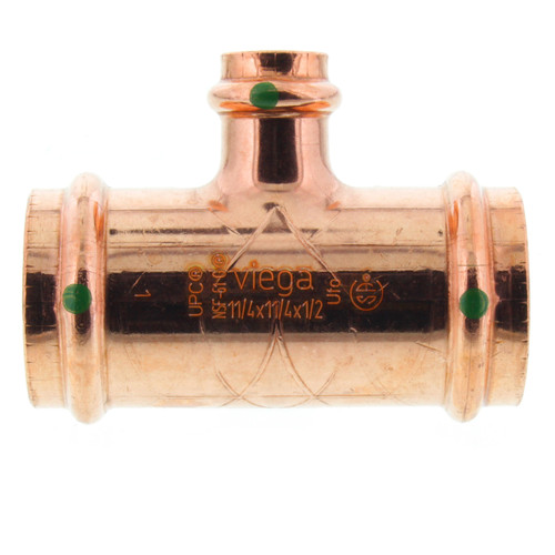 1-1/4in x 1-1/4in x 1/2in Propress Copper Tee