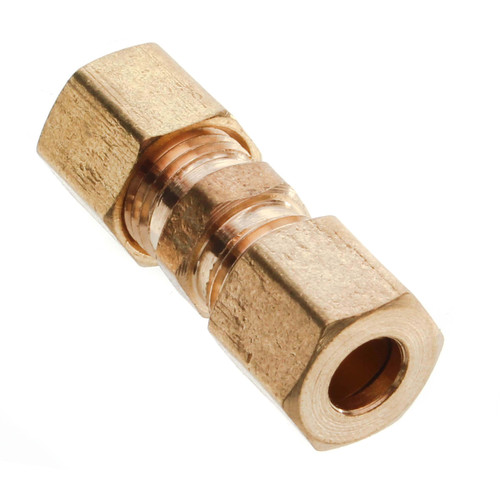 1/4in OD Brass Compression Union