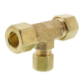 3/8in x 3/8in x 1/4in OD Brass Compression Tee
