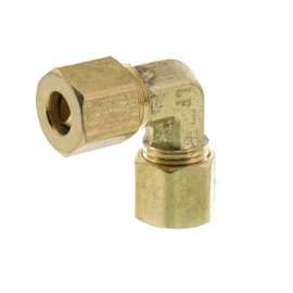 1/4in OD Brass Compression Elbow
