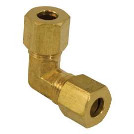 5/8in x 3/8in OD Brass Compression Elbow