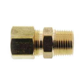 1/2in OD x 3/8in MIP Brass Compression Connector