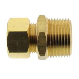 5/8in OD x 3/4in MIP Brass Compression Connector
