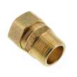 7/8in OD x 3/4in MIP Brass Compression Connector