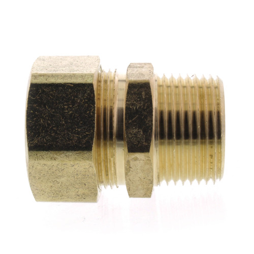 7/8in OD x 3/4in MIP Brass Compression Connector