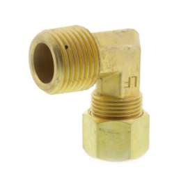 3/8in OD x 3/8in MIP Brass Compression Elbow