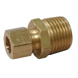 1/8in Lead Free OD x 1/8in MIP Brass Compression Connector