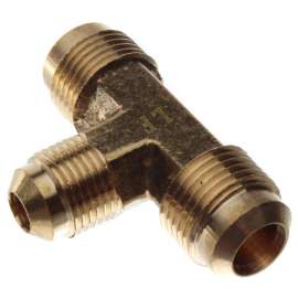 1/2in x 3/8in Brass Reducing Flare Tee