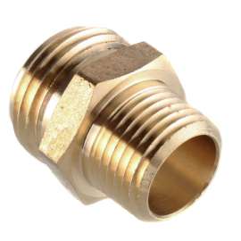 3/4in Male Hose x 1/2in Male Pipe Brass Garden Hose Adapter
