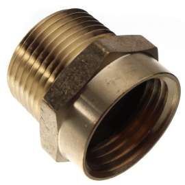 3/4in Female Hose x 3/4in Male Pipe Brass Garden Hose Adapter