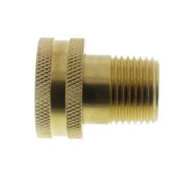1/2in Male Pipe x 3/4in Female Hose Brass Garden Hose Swivel Adapter