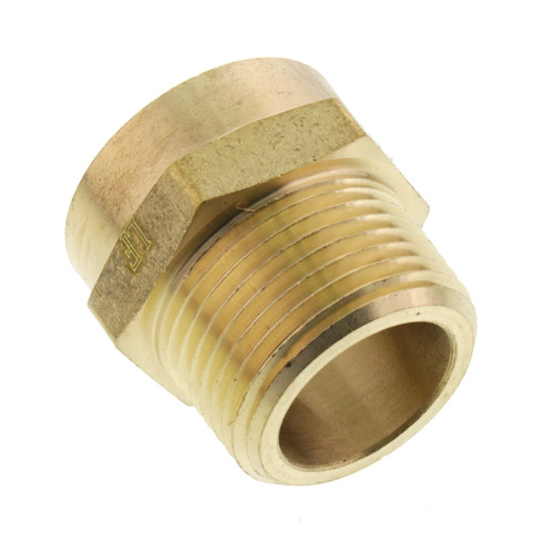 3/4in Female Hose x 3/4in Male Pipe Brass Garden Hose Adapter