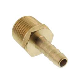 1/4in Hose Barb x 3/8in Male Brass Pipe Adapter