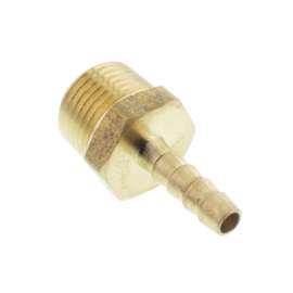 1/4in Hose Barb x 1/2in Male Brass Pipe Adapter