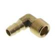 3/8in Hose Barb x 3/8in Male Pipe 90 Degrees Brass Elbow