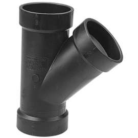 2in x 1-1/2in x 2in Hub ABS DWV 45 Degrees Reducing Wye