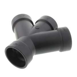 1-1/2in Hub ABS DWV 45 Degrees Double Wye - Box of 25