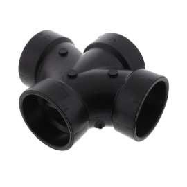 4in x 4in x 2in x 2in H x H x H ABS Double Sanitary Tee