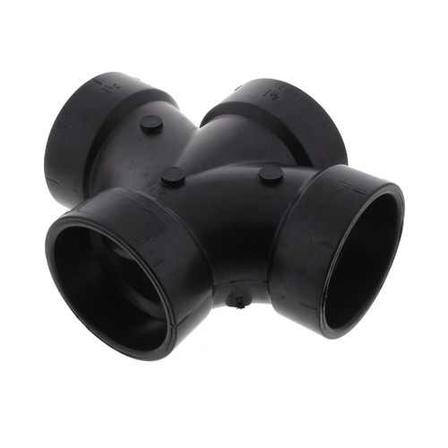 4in x 4in x 2in x 2in H x H x H ABS Double Sanitary Tee