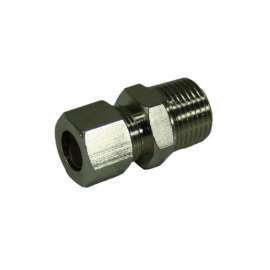 3/8in OD x 1/2in MIP Chrome Plated Lead Free Compression Connector