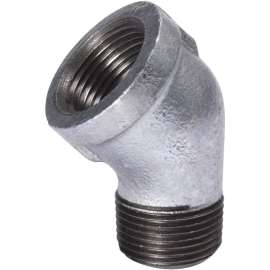 45 Degrees Street Elbow 1/4in Galvanized Malleable Iron Threaded Class 150