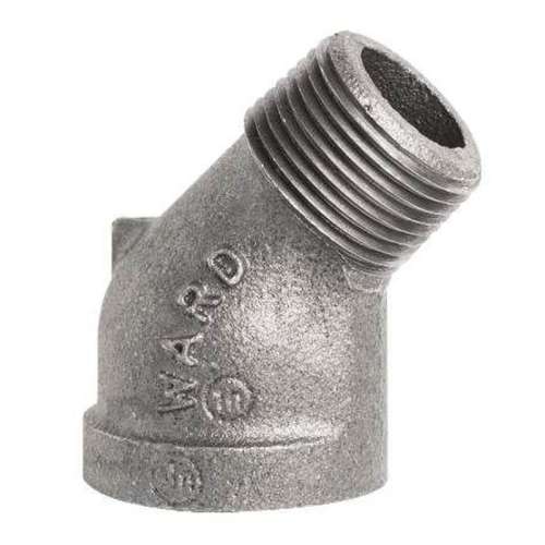 45 Degrees Street Elbow 1-1/2in Black Malleable Iron Threaded Class 300