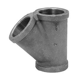 Wye 1/2in Black Malleable Iron Threaded Class 150
