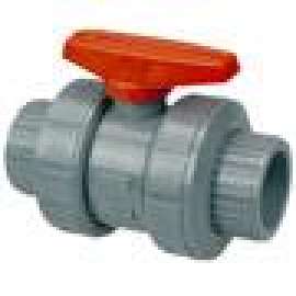 Ball Valve 3in CPVC Schedule 80 Model C Threaded True Union EPDM O-Ring, Teflon Seat