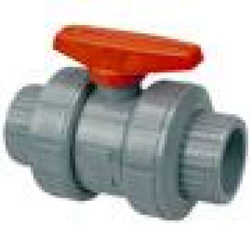 Ball Valve 3in CPVC Schedule 80 Model C Threaded True Union FKM O-Ring, Teflon Seat