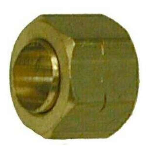 Nut 3/16in Brass Compression with Captivein Brass Sleeve