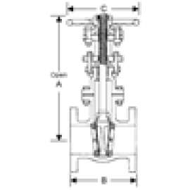 GATE VALVE 8 IBBM 125# G623 61038400 - FLG OSY