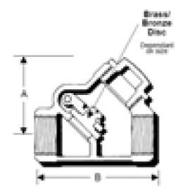 CHECK VALVE 2 BRONZE 125# B319Y 53090170 -THRD SWING SCRW