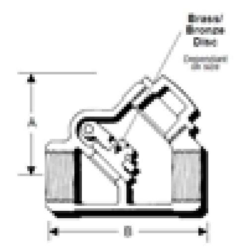 CHECK VALVE 3/8 BRONZE 125 B319Y 53090110 -THRD SWING SCRW