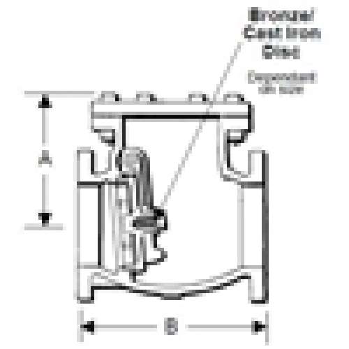 CHECK VALVE 3 CI 125# - G931 63007900 - FLG - SWING - IBBM