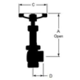 ANGLE VALVE 1/2 BRONZE 125# B220 52012200 -THRD SCREWED
