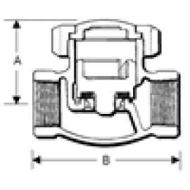 CHECK VALVE 3/4 BRONZE 150 B322B 53028600 -THRD UNION CAP