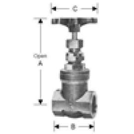 GATE-VALVE 1 BRONZE 150# B128 51102400 - THRD NONRISING