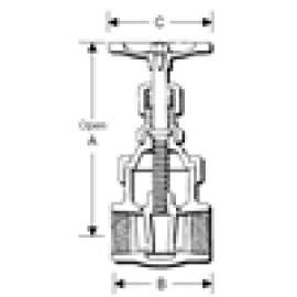 GATE VALVE 2 BRONZE 300# B147 51153600 - THRD UNION BONNET