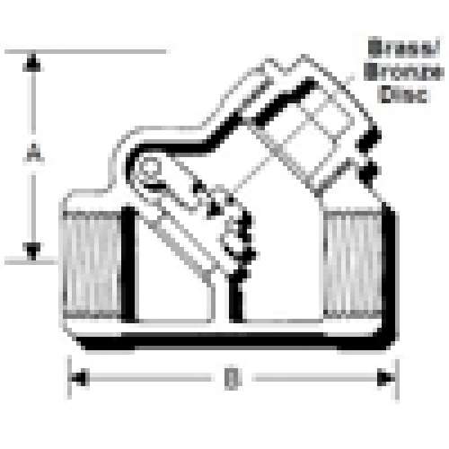CHECK VALVE 1-1/2 150# B321 53025060 -THRD SWNG SCRW CAP