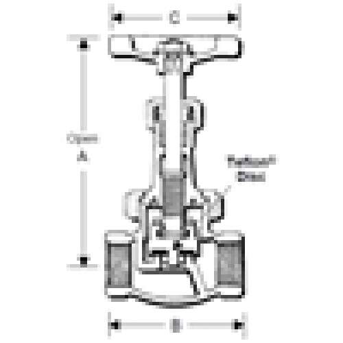GLOBE VALVE 1/4 BRONZE 150# B22T 50033200 - THRD UNION BONNET