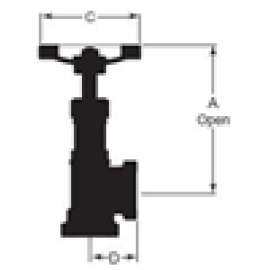 ANGLE VALVE 3/4 BRONZE 200# B264 52052700 - THRD UNION BONNET