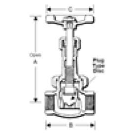 GLOBE VALVE 1-1/4 BRONZE 200 B62 50079500 - THRD UNION BONNET