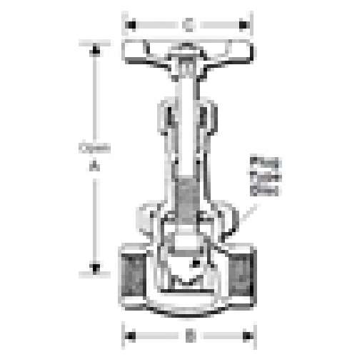 GLOBE VALVE 3/4 BRONZE 200# B62 50079300 - THRD UNION BONNET